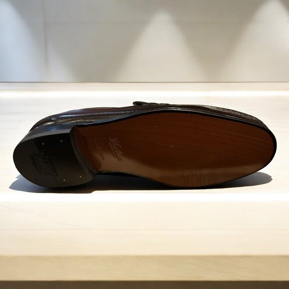 Florsheim Como Moc Toe Strap Loafer | 3E Extra Wide | Black Cherry | Size 10.5 - Picture 8 of 10